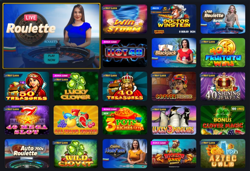 palmsbet slots page